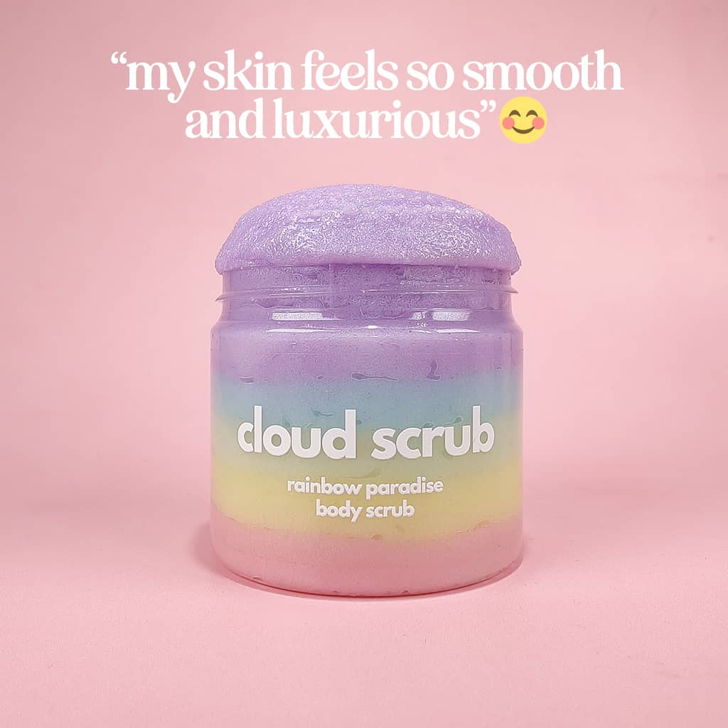 rainbow cloud scrub
